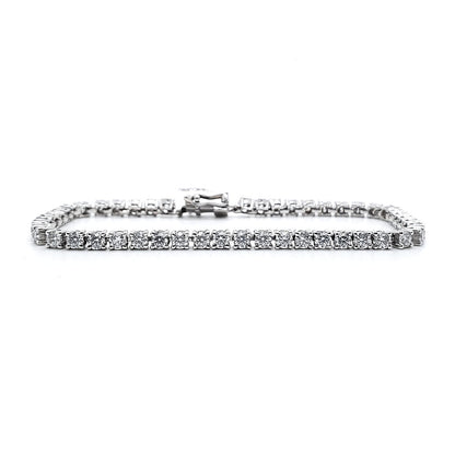 Lab Grown Diamonds 18K Tennis Bracelet 3.48ctw - Lotus Diamond