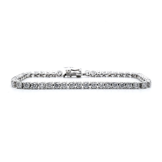 Lab Grown Diamonds 18K Tennis Bracelet 3.48ctw - Lotus Diamond