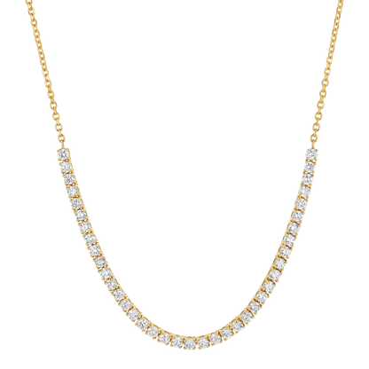 Large Diamond Tennis Chain Necklace - Lotus Diamond