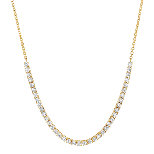 Large Diamond Tennis Chain Necklace - Lotus Diamond