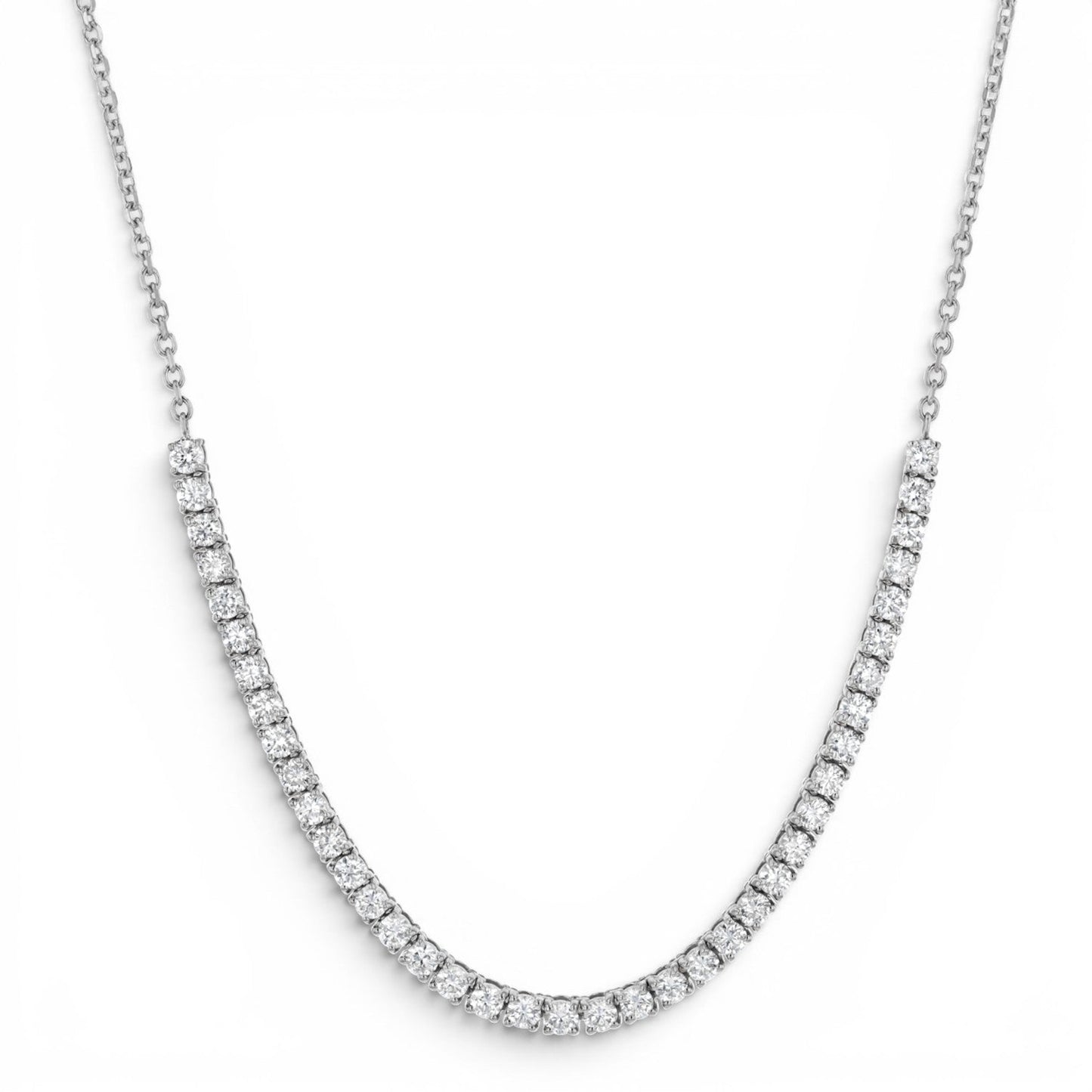 Large Diamond Tennis Chain Necklace - Lotus Diamond