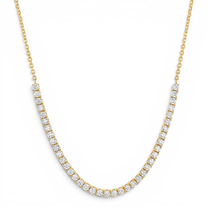 Large Diamond Tennis Chain Necklace - Lotus Diamond