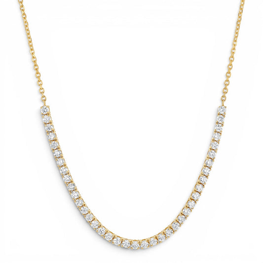 Large Diamond Tennis Chain Necklace - Lotus Diamond