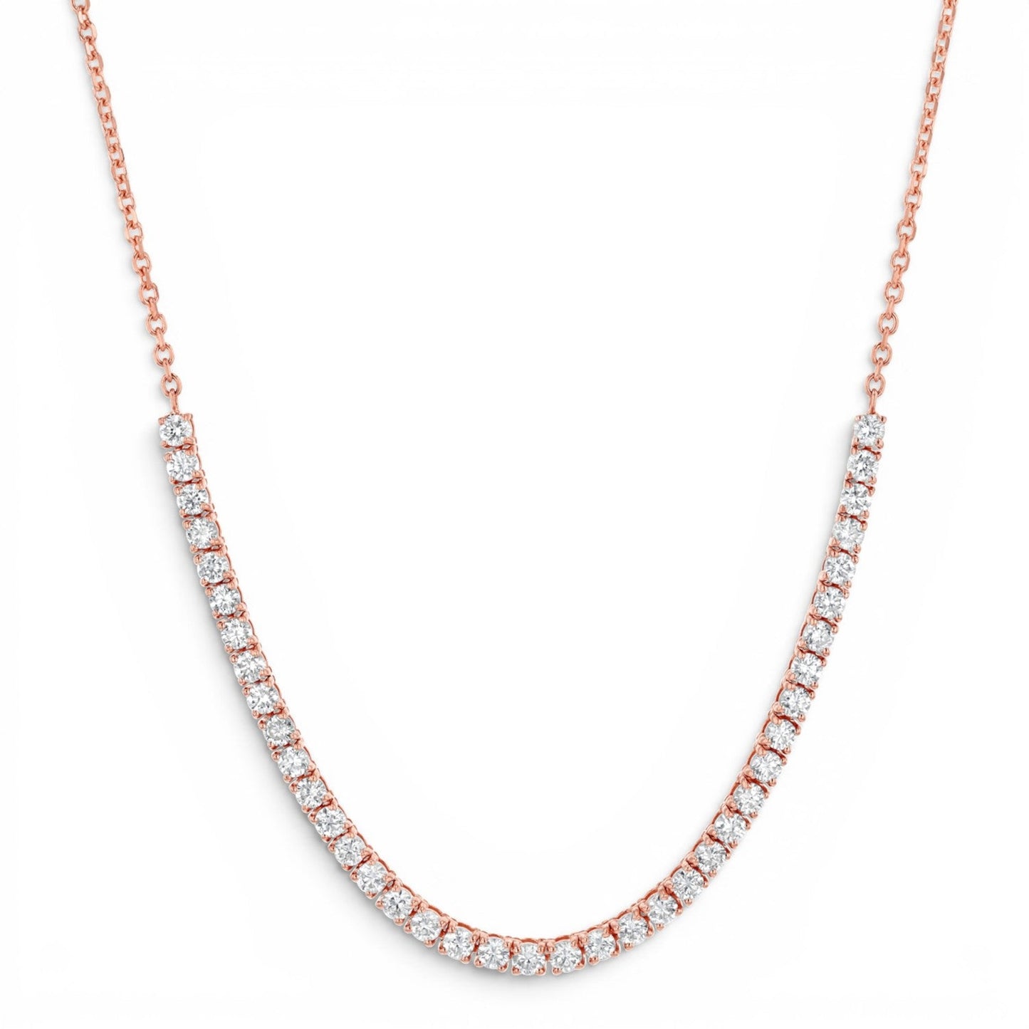 Large Diamond Tennis Chain Necklace - Lotus Diamond