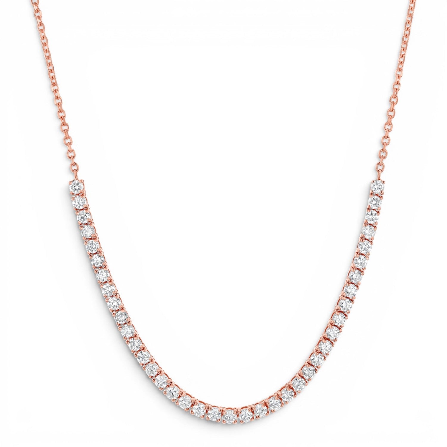 Large Diamond Tennis Chain Necklace - Lotus Diamond