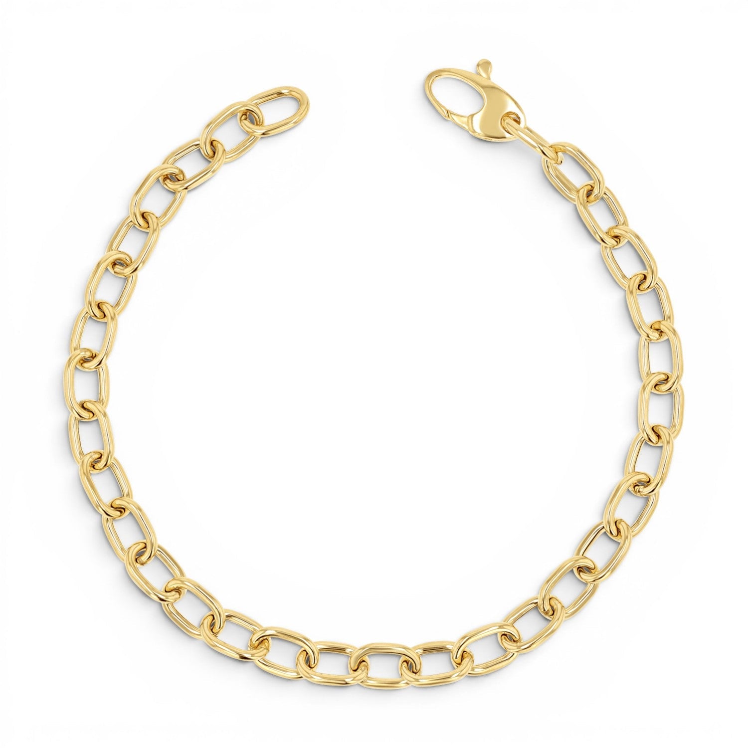 Large Rolo Chain Bracelet - Lotus Diamond