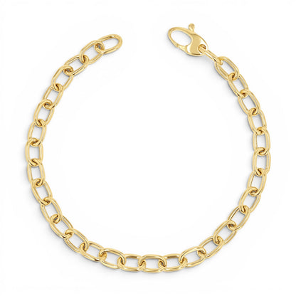Large Rolo Chain Bracelet - Lotus Diamond