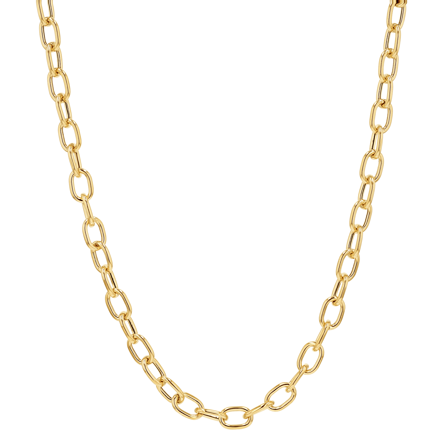 Large Rolo Chain Necklace - Lotus Diamond