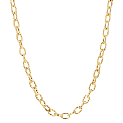 Large Rolo Chain Necklace - Lotus Diamond