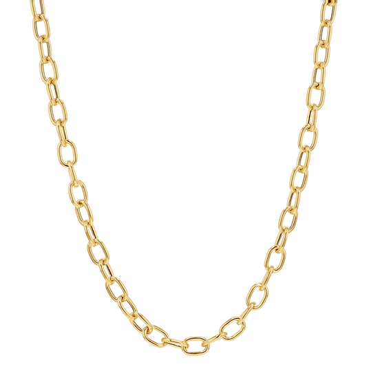 Large Rolo Chain Necklace - Lotus Diamond
