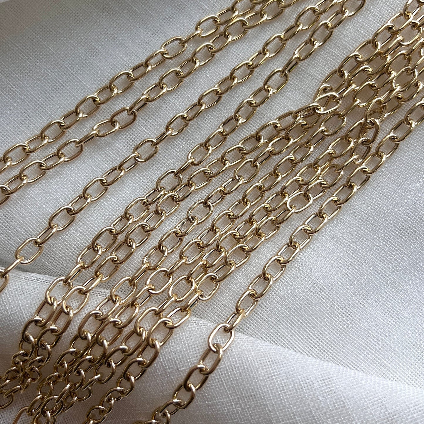 Large Rolo Chain Necklace - Lotus Diamond