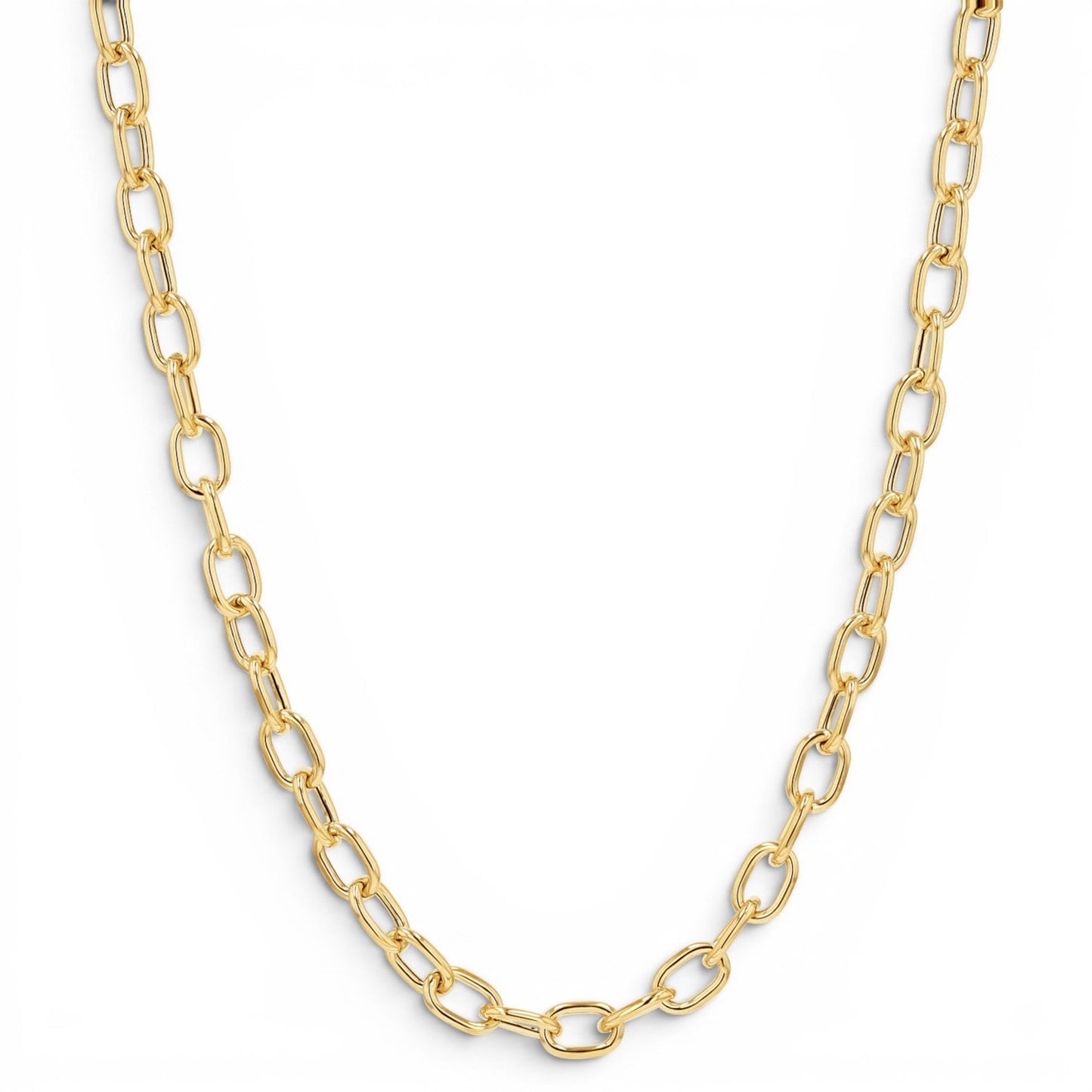 Large Rolo Chain Necklace - Lotus Diamond