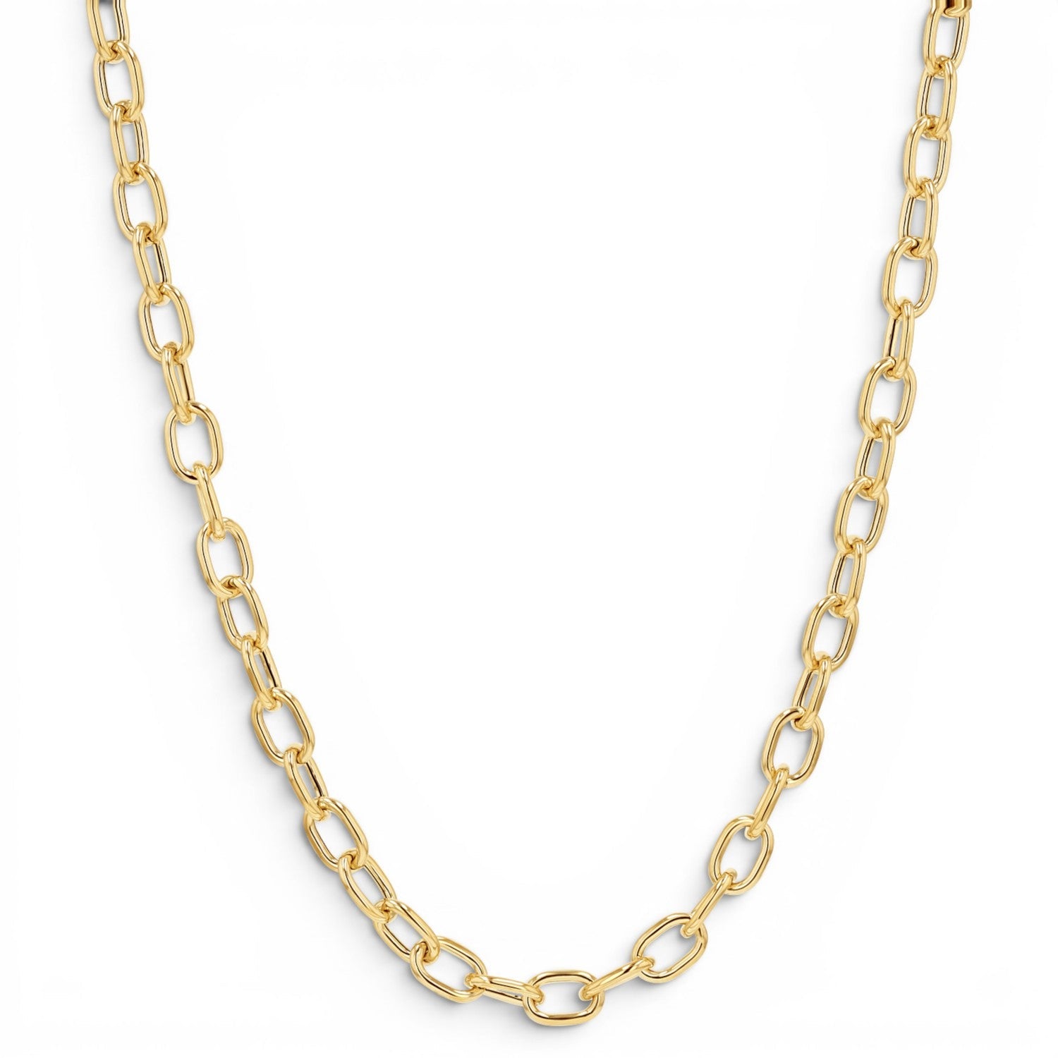 Large Rolo Chain Necklace - Lotus Diamond