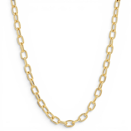 Large Rolo Chain Necklace - Lotus Diamond