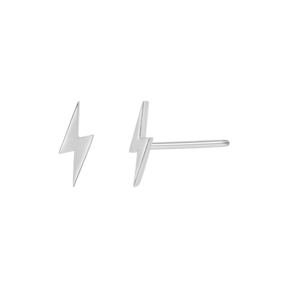 Lightning Bolt Stud Earrings - Lotus Diamond