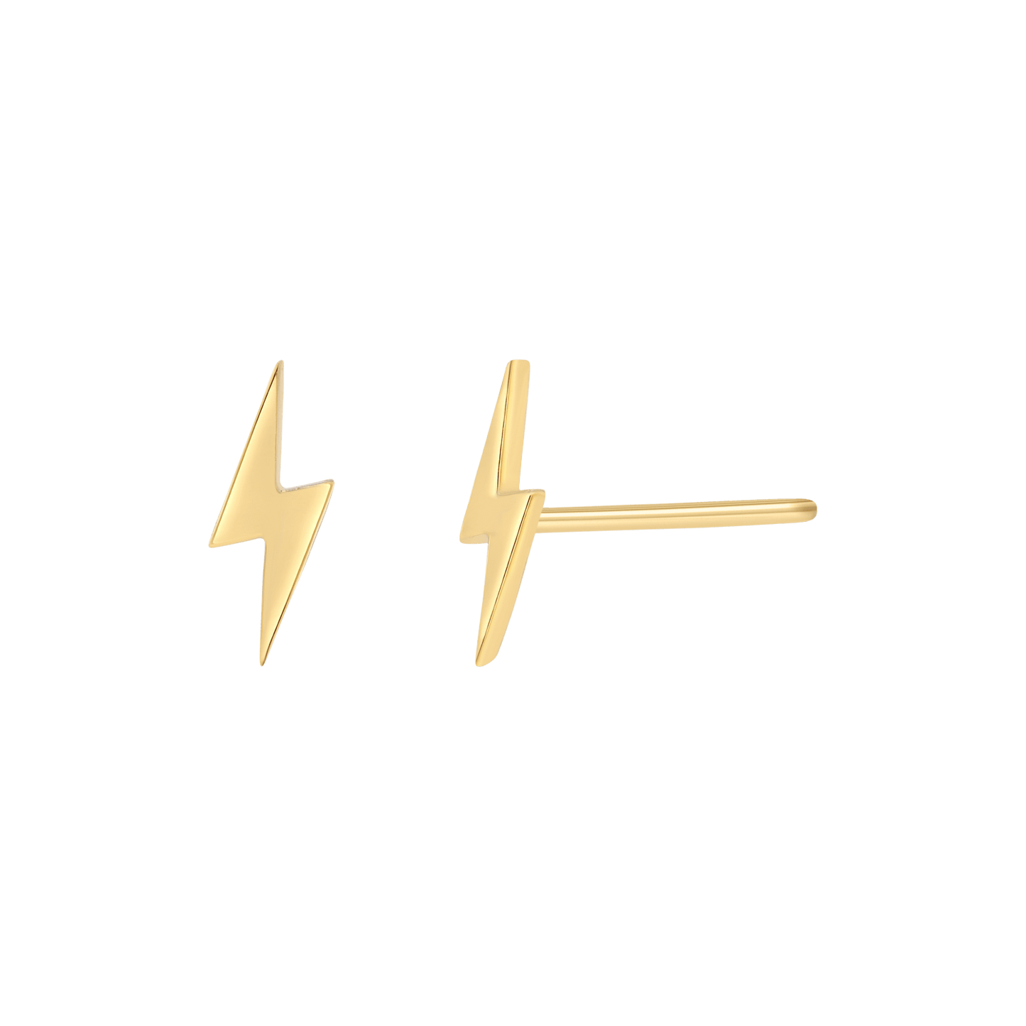 Lightning Bolt Stud Earrings - Lotus Diamond