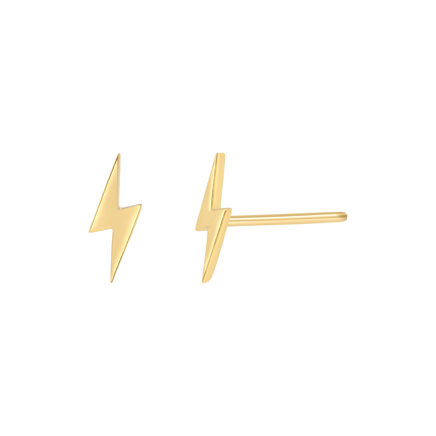 Lightning Bolt Stud Earrings - Lotus Diamond