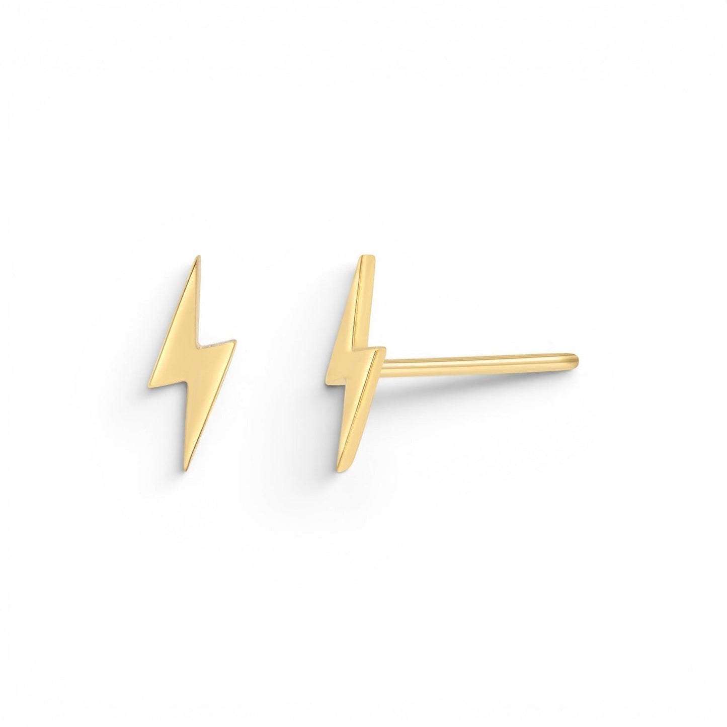 Lightning Bolt Stud Earrings - Lotus Diamond