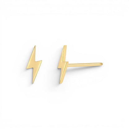 Lightning Bolt Stud Earrings - Lotus Diamond