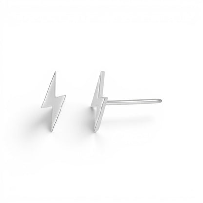 Lightning Bolt Stud Earrings - Lotus Diamond