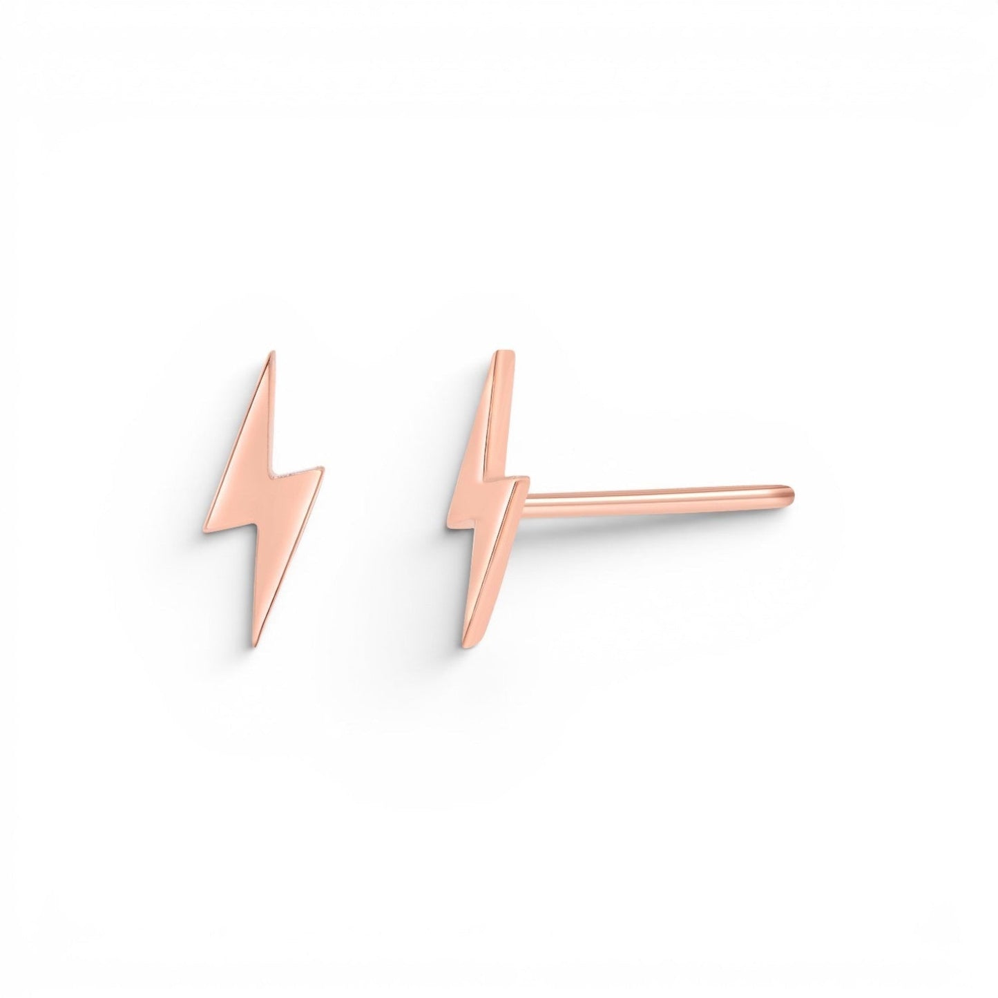 Lightning Bolt Stud Earrings - Lotus Diamond