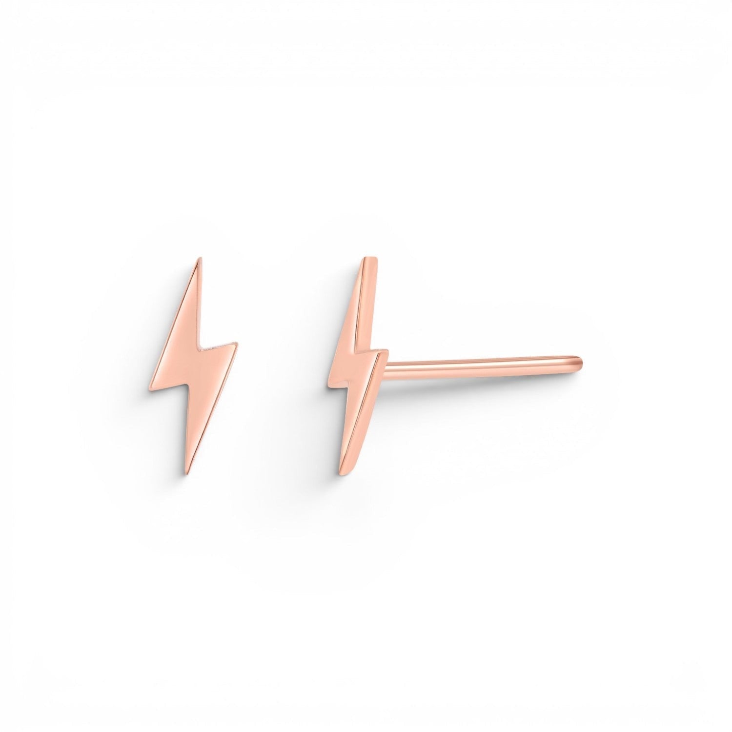 Lightning Bolt Stud Earrings - Lotus Diamond