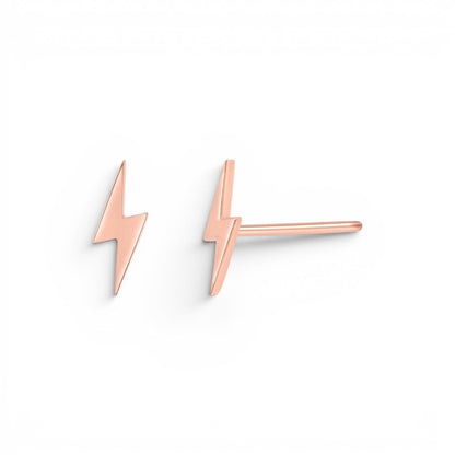 Lightning Bolt Stud Earrings - Lotus Diamond