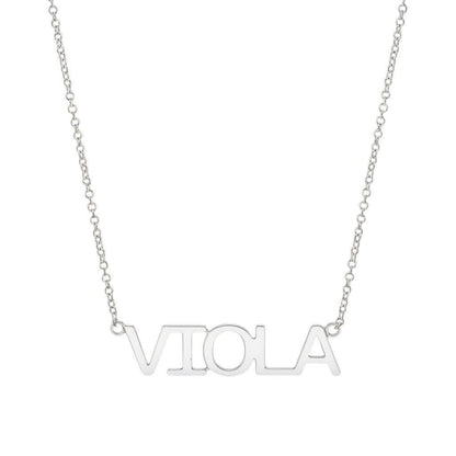 Linear Name Necklace - Lotus Diamond