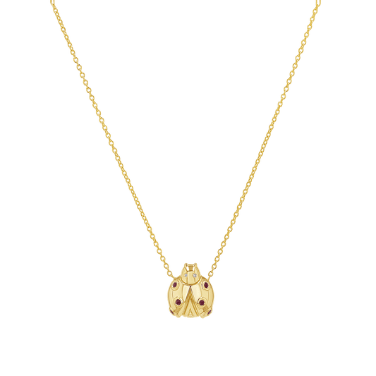 Little Miss Ladybug Necklace - Lotus Diamond