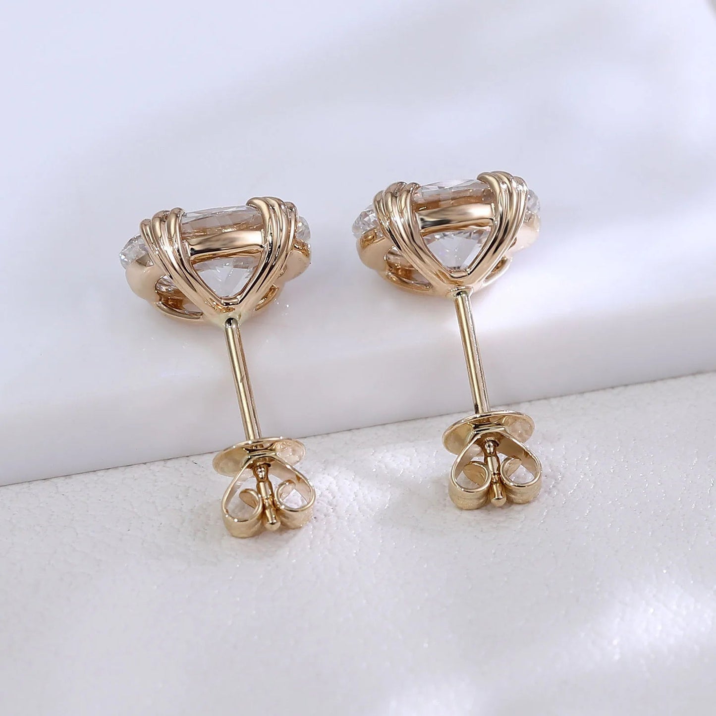 Luxury Oval cut Earring 10KGold 2ct IGI EF/VS Lab Diamonds Women's Wedding Stud Earring Everyday Fine jewelry Custom - Lotus Diamond