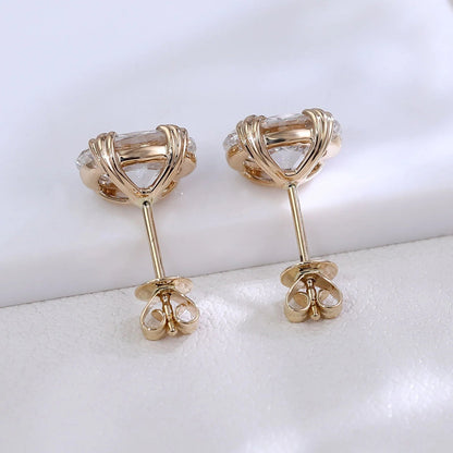 Luxury Oval cut Earring 10KGold 2ct IGI EF/VS Lab Diamonds Women's Wedding Stud Earring Everyday Fine jewelry Custom - Lotus Diamond