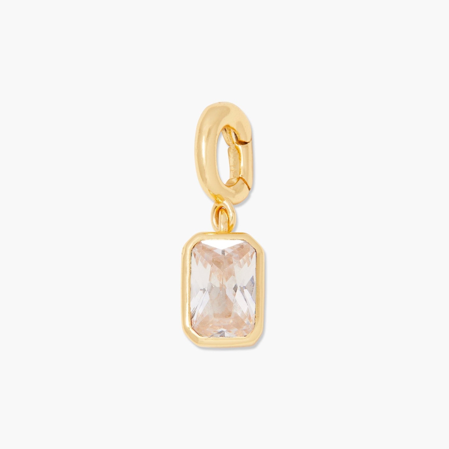 Mackenzie Hinge Birthstone Charm - Lotus Diamond