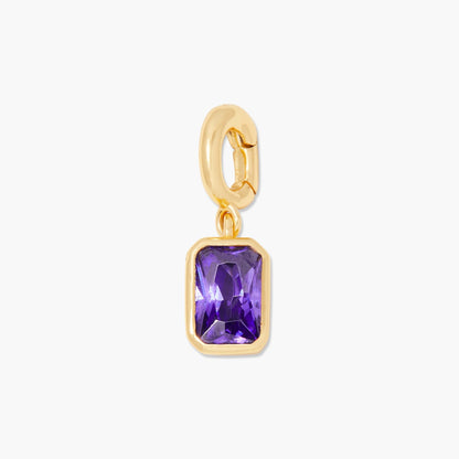 Mackenzie Hinge Birthstone Charm - Lotus Diamond