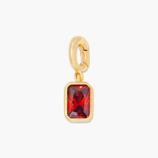 Mackenzie Hinge Birthstone Charm - Lotus Diamond
