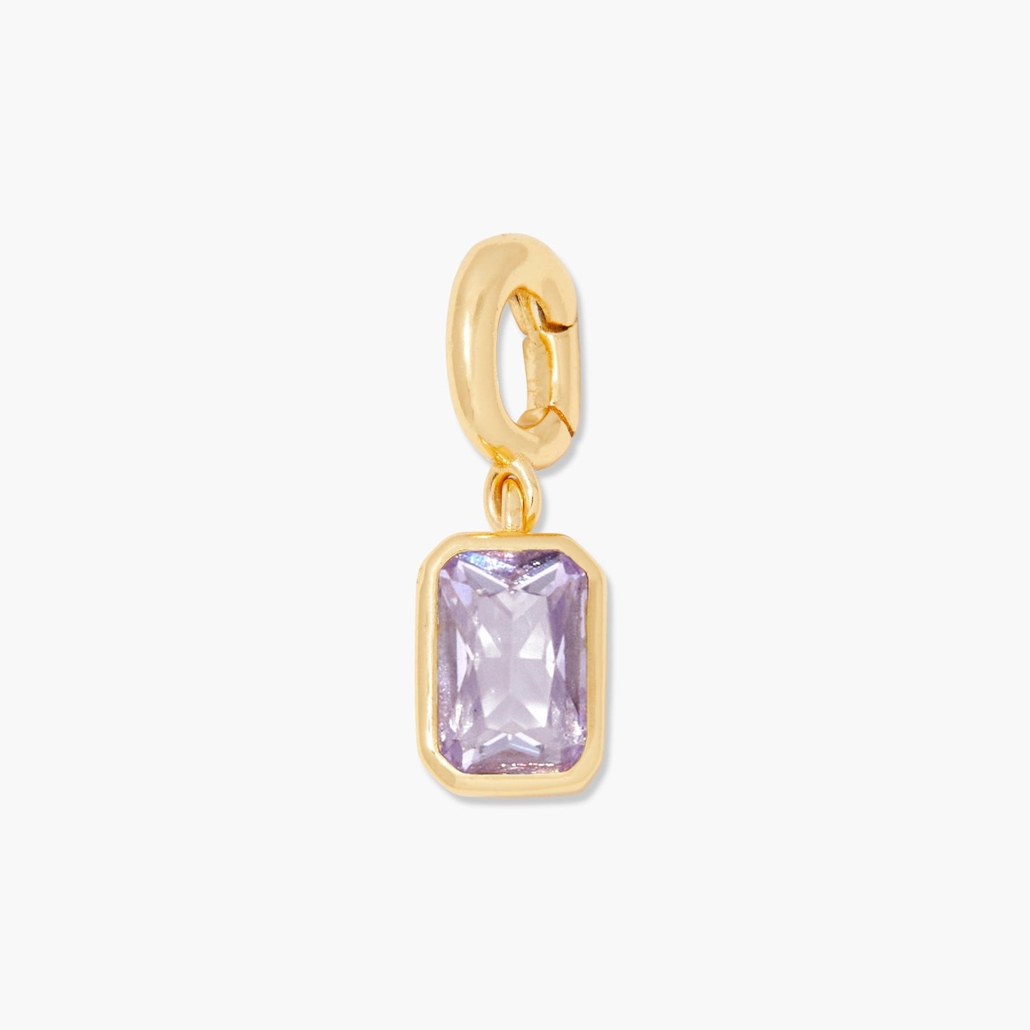 Mackenzie Hinge Birthstone Charm - Lotus Diamond