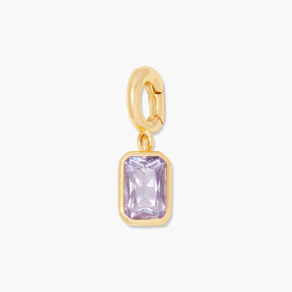 Mackenzie Hinge Birthstone Charm - Lotus Diamond