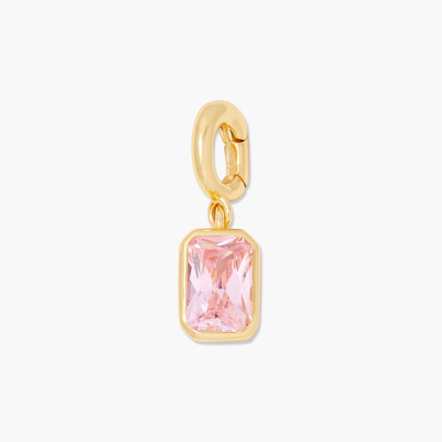 Mackenzie Hinge Birthstone Charm - Lotus Diamond