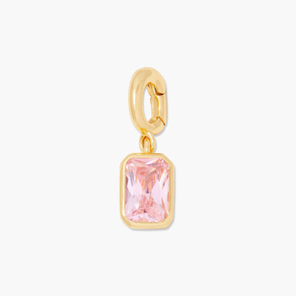 Mackenzie Hinge Birthstone Charm - Lotus Diamond