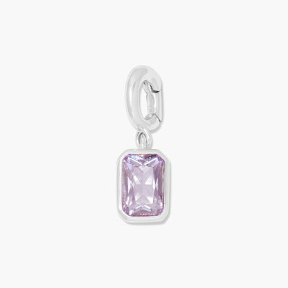 Mackenzie Hinge Birthstone Charm - Lotus Diamond