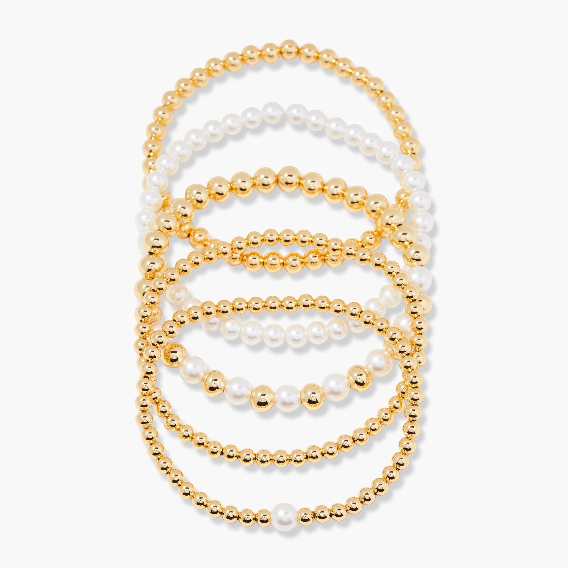 Makenna Pearl Bracelet Set - Lotus Diamond