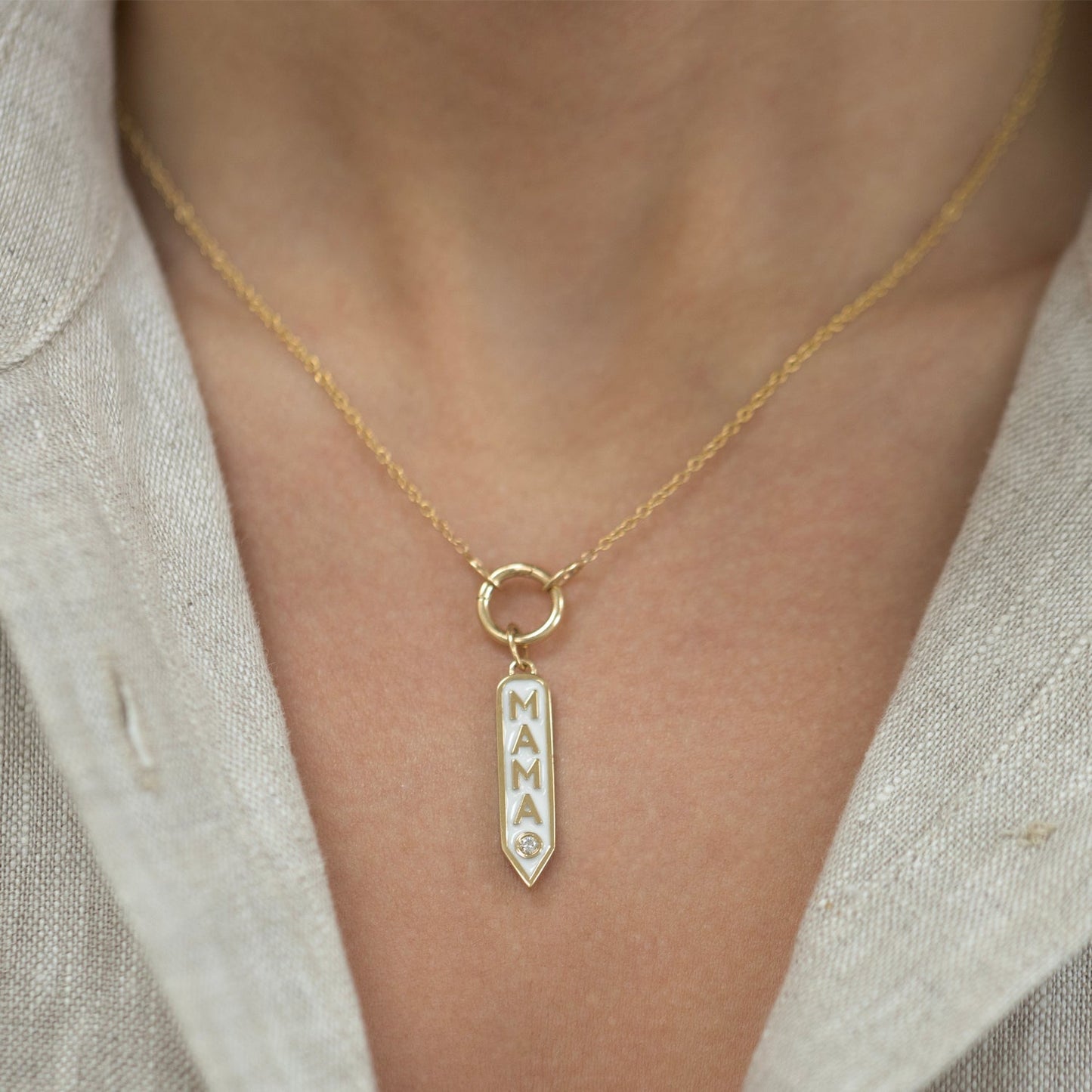 Mama Diamond Dagger Charm - Lotus Diamond