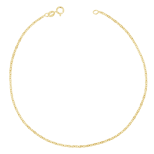Mariner Anchor Chain Link Anklet - Lotus Diamond