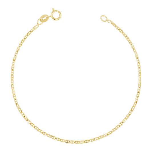 Mariner Anchor Chain Link Bracelet - Lotus Diamond