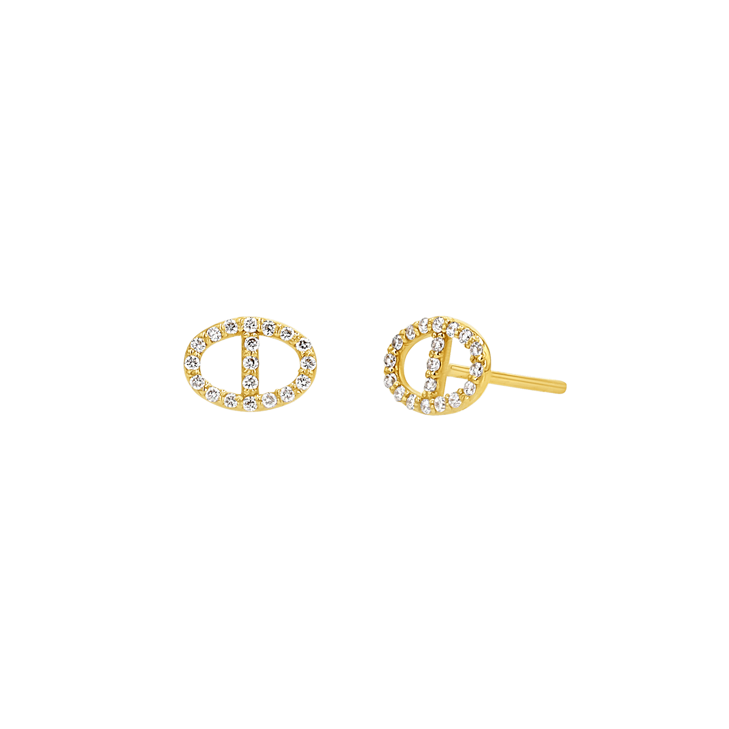 Mariner Diamond Stud Earrings - Lotus Diamond