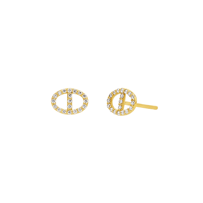 Mariner Diamond Stud Earrings - Lotus Diamond