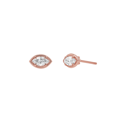 Marquise Diamond Stud Earrings - Lotus Diamond