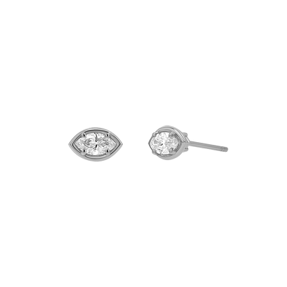 Marquise Diamond Stud Earrings - Lotus Diamond