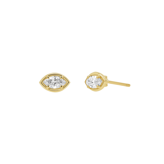 Marquise Diamond Stud Earrings - Lotus Diamond