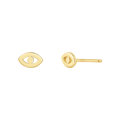 Mini Evil Eye Stud Earrings - Lotus Diamond