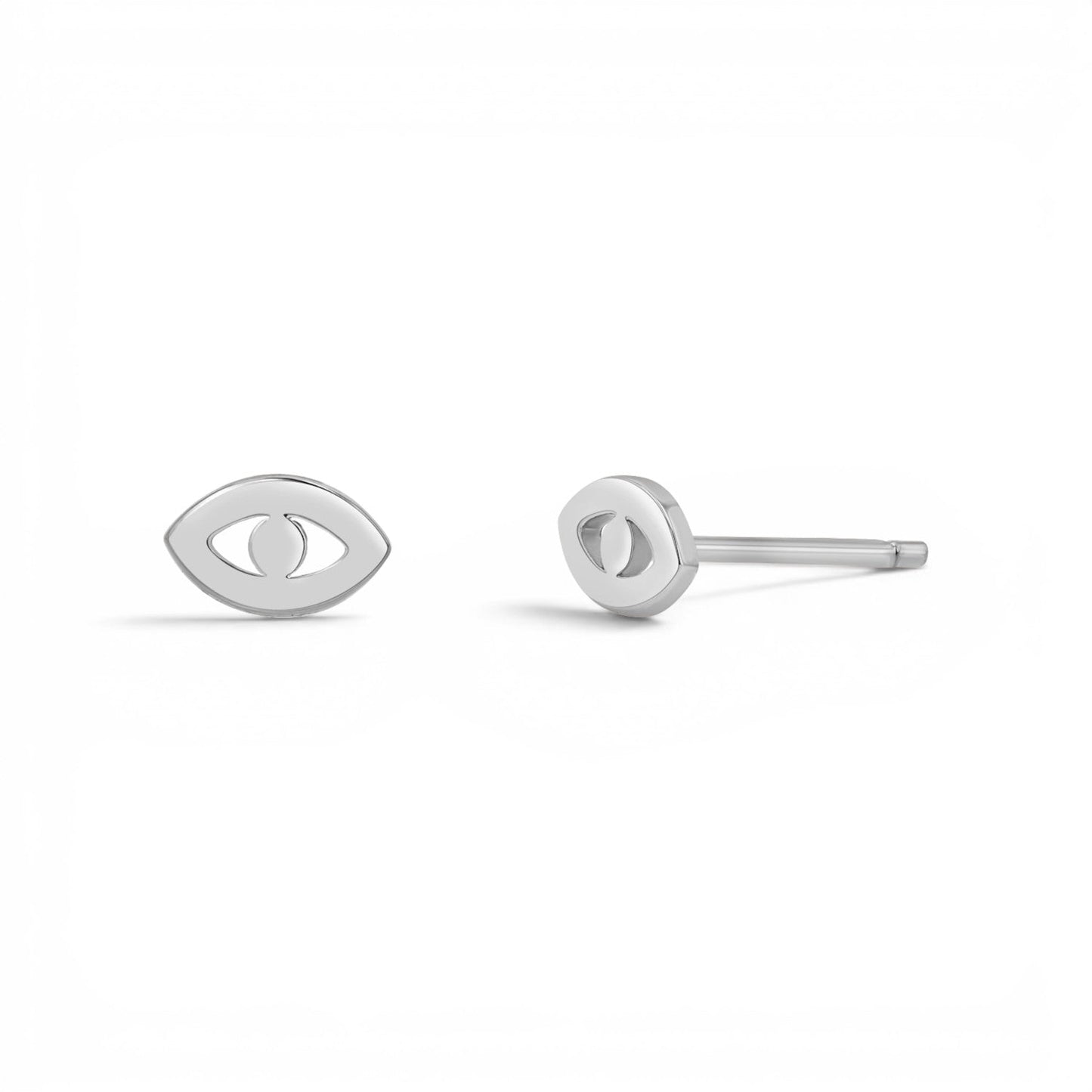 Mini Evil Eye Stud Earrings - Lotus Diamond